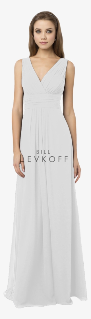 Bill Levkoff 768 Chiffon Surplice Sleeveless Gown With - Dress