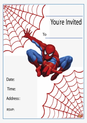 Png Stock Printable Party Invitations Pinterest - Spiderman Invitation Birthday Cards