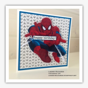 Spiderman Birthday Card, Lindsey Richards, Stampin' - "ultimate Spider-man" (2011)