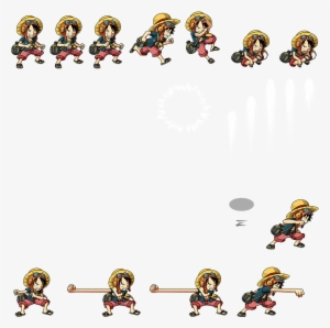 Click For Full Sized Image - One Piece Luffy Sprites