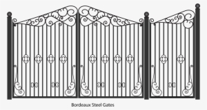 Jpg Black And White Stock Steel Wrought Iron Gates - Steel Designer Gates Png