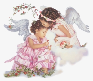 Little Girls Angels Png Picture - Angels Peace Champagne Silver Inspirational Cottage