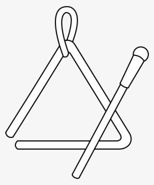 Triangle Instrument Line Art - Triangle Instrument Coloring Page
