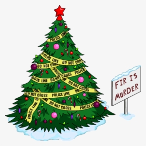 Fir Is Murder Christmas Tree Snow Menu - Christmas Tree Simpsons