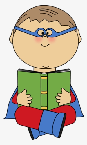 Super Girl Clipart Supe Reader - Superheroes Reading Clipart