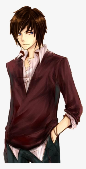 Picture Transparent Download Render By Imaginaryanimeworld - Anime Boy With Dark Brown Hair