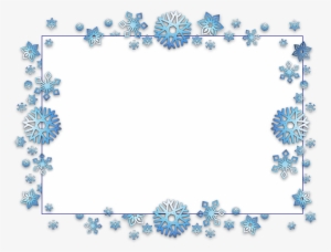 Vacation, Frame Border Card Xmas Christmas Snow Flak - Transparent Background Snowflake Border