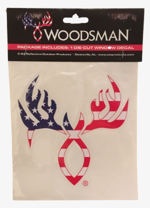 Flag Window Decal - C-ez Woodsman Highly Reflective Arrow And Treestand