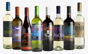 Glowing Halloween Slapsticker Wine Bottle Labels - Morbid Glow Wine Bottle Stickers
