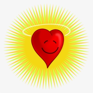 Face, Sun, Cartoon, Heart, Angel, Free, Hart - Happy Heart Clipart
