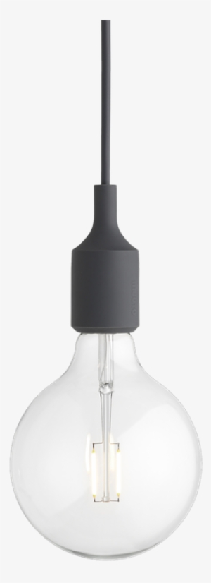 Hanging Lightbulb Png - Muuto E27 Led Socket Lamp, Dark Grey