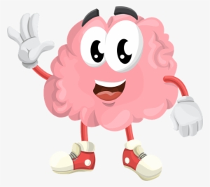 Brain Brainstorming Character Smart Think - Happy Brain Clipart