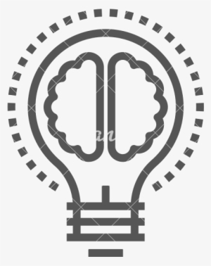 Light Bulb Brain Icons By Canva - Greek Ancient Painted Plates