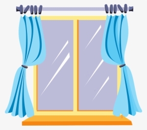 Cartoon Window With Curtains - Window Clipart Transparent PNG - 809x720 -  Free Download on NicePNG