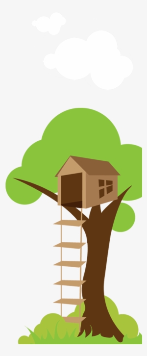 Clipart Birds Tree House - Tree House Png Cartoon