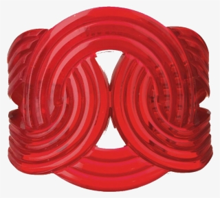 Red Lucite Cuff Bracelet - Bracelet