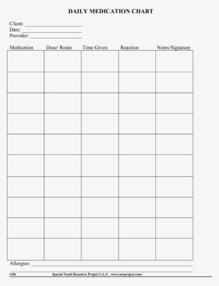 Full Size Of Free Medication Time Chart Templates At - Document