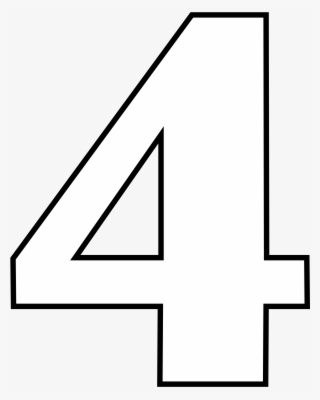 File Classic Alphabet Numbers 4 At Coloring Pages For - Chiffre 4 À Colorier