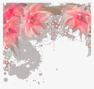 Ftestickers Watercolor Flowers Border Corner Pink