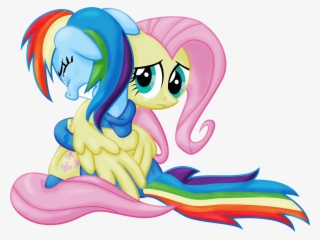 Rainbow Dash Fluttershy Pinkie Pie Applejack Mammal - Rainbow Dash Hugging Fluttershy
