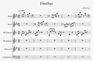 fireflies arranged by ehung sheet music for flute, - like i m gonna lose you trumpet sheet music