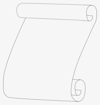 Outline Scroll Paper Book Drawing - Clipart Scroll Outline