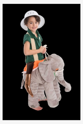 Kid's Make Believe Cuddly Elephant Rider - Child Ride 'em Elephant Costume