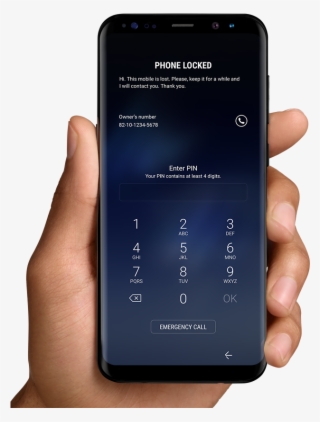 An Image Of Holding Galaxy S8 Midnight Black Which - Galaxy S8 Lock Screen Pin