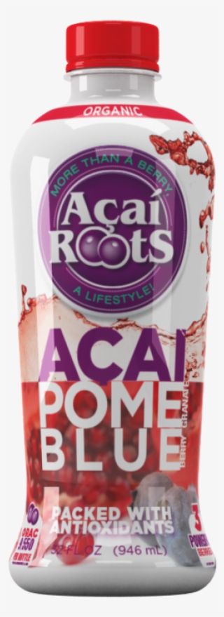 Organic Acai Pomegranite Blueberry Juice, 946ml - Acai Roots Pure Powder Pouch - 4 Oz Pouch