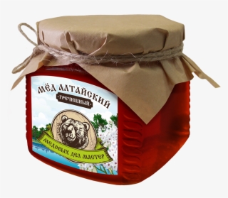 Buckwheat Altai Bee Honey In Glass Jar 300 G - Pudding