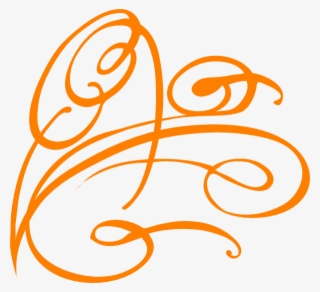 Decorative Swirl Bright Orange Clip Art At Clker - Swirl Design Transparent Background