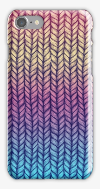 Rainbow Gradient Chunky Knit Pattern Iphone 7 Snap - Gray, White, And Purple Custom Wallpaper By Micklyn