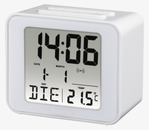"cube" Radio Alarm Clock, White - Hama Funkwecker Cube, Schwarz