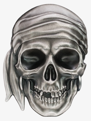 2017 1 Oz Pure Silver Coin - Pirate Skull