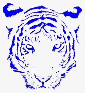 Blue Tiger Paw Print