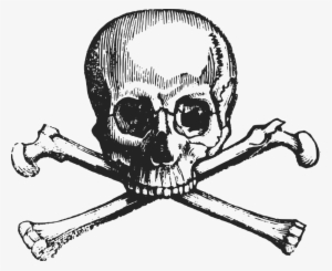Crossbones, Skull, Death, Danger, Symbol, Dead, Pirate - Skulls And Bones Png