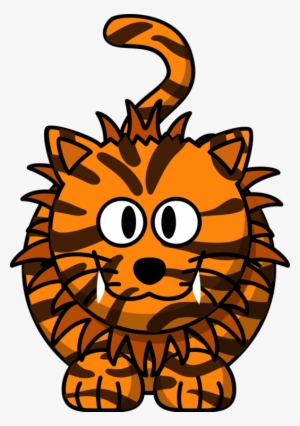 Lion Tiger Cat Felidae Liger - Cartoon Tiger Clipart Png