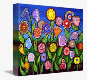 "fun Whimsical Flowers" By Renie Britenbucher - All My Walls 'fun Whimsical Flowers' By Renie Britenbucher