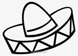 Mexican Hat Royalty Free Vector Clip Art Illustration - Chapeu Mexicano Vetor Png