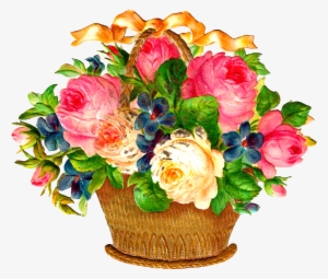 Free Flower Basket Graphic - Flower Basket Png Free