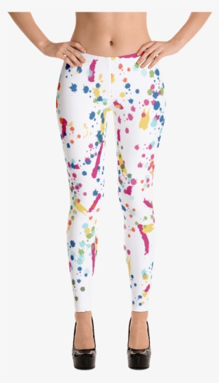 Watercolor Polka Dot Leggings - Leggings