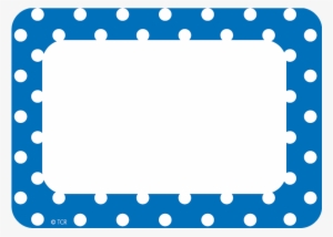 Tcr5585 Blue Polka Dots Name Tags/labels Image - Blue Polka Dot Label