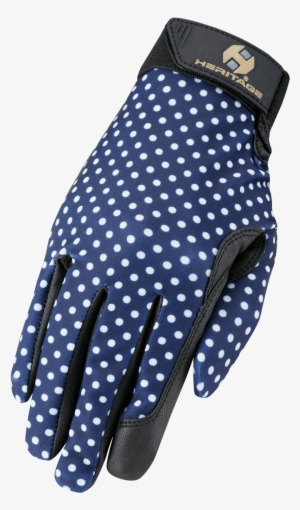Navy Polka Dots - 4 Size Heritage Performance Graphic Print Horse Stretch