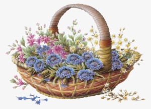 Album - Lavender Flower Basket Clipart
