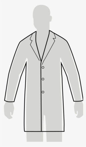 Mens Slim Fit Lab Coat Fit - White Coat