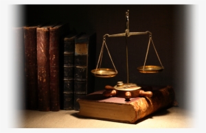 Books And Scales Of Justice - Old Law Books