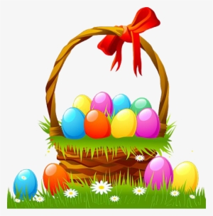 28 Collection Of Easter Basket Clipart Png - Easter Basket With Eggs