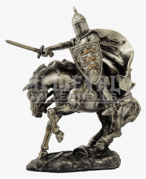 Charging Mounted Medieval Knight Statue - Medieval Knight Statues