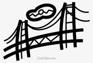 Golden Gate Bridge Royalty Free Vector Clip Art Illustration - Golden Gate Bridge