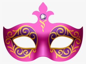 Masquerade Clipart Pink - Carnival Mask Vector
